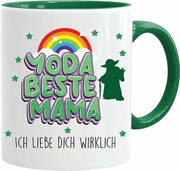 Filiżanka z sentencją, Yoda beste Mama. Ich liebe