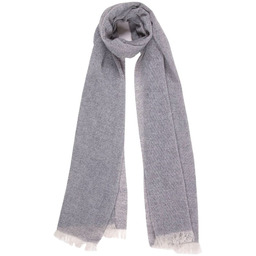 Szalik damski Ma.Al.Bi wełniany kaszmirowy szary melanż