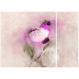 Obraz Rose Butterfly motyl pastelowy księżniczka
