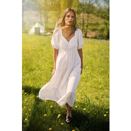 Sukienka z bufiastymi rękawami -L