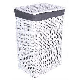 GOCKOWIAK Kosz na pranie 72L Biało-szary Zyskaj
