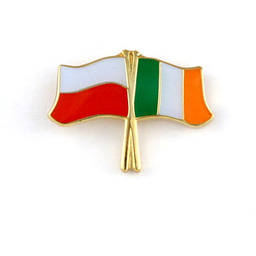 Flaga Polska - Irlandia, przypinka