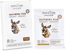 Organiczna maseczka do twarzy z oślim mlekiem, DELICATO