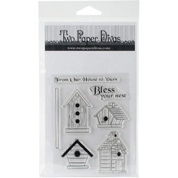 Dwa papierowe divas przezroczyste znaczki 18 x 15,87