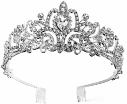 Diadem, korona, tiara ślub, studniówka, sylwester, srebrny