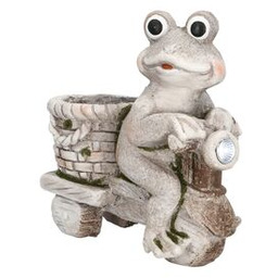 Figurka ze światłem solarnym Żaba 37,5 cm