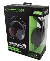 Esperanza Słuchawki z mikrofonem gaming Nightcrawler