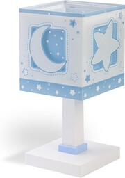 Dziecięca lampa stołowa Księżyc i gwiazdy Moonlight Blue