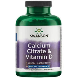 Swanson Calcium Citrate & Vitamin D, wapń
