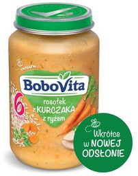BoboVita Rosołek z kurczaka z ryżem po 6