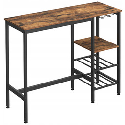 Wyspa Kuchenna Stół Barowy Wąski 110x40cm Rustykalny Industrialny