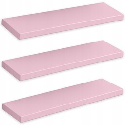 Zestaw 3x półek ściennych Różowe Marshmallow – komplet