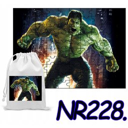 PUZZLE 252 EL. UKŁADANKA PREZENT HULK AVENGERS+ WORECZEK
