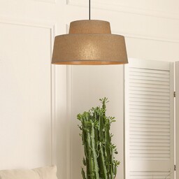 Lampa Wisząca COREP, Mallorca, ściemnialny, beżowy, salon, papier