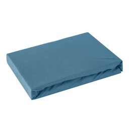 Design 91 Prześcieradło jersey z gumką 160x200 niebieskie