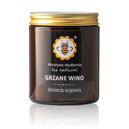 Naturalna świeca sojowa Grzane Wino Miodowa Mydlarnia aromat