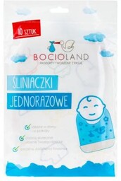 BOCIOLAND Śliniak jednorazowy z kieszonką zapinany na rzep,