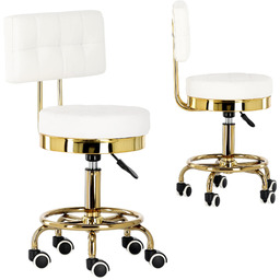 Taboret kosmetyczny z oparciem hoker fryzjerski stołek krzesło