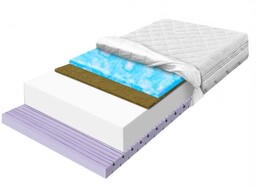 Materac 160x200 piankowy marshmalo i trawa morska konturowy
