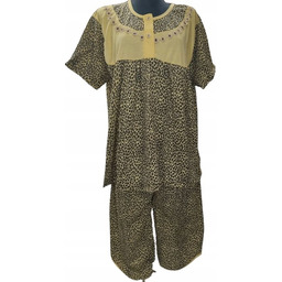 SENTINA Piżama damska panterka ŻÓŁTA r. 3XL