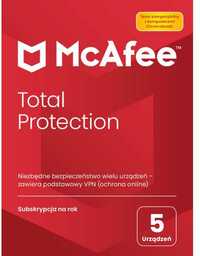 McAfee Total Protection 5 PC/1 Rok wersja 2023