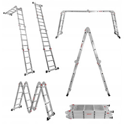 Drabina aluminiowa przegubowa składana wielofunkcyjna 4x4 Werkberg