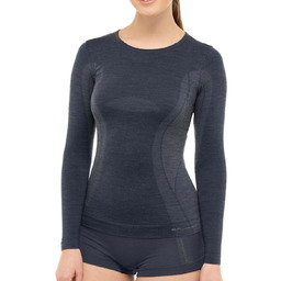 Koszulka damska z długim rękawem Brubeck LS11610 jeans