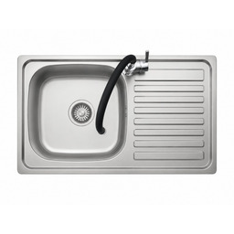 Zlewozmywak stalowy STELLMAN 7540D Dekor/Len 75x40 + bateria