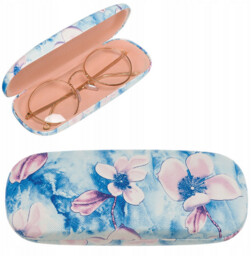 Eleganckie etui na okulary w kwiatowy wzór -