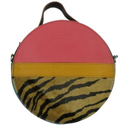 Pakamera Torebka listonoszka skórzana okrągła skóra naturalna elegancka