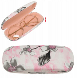 Eleganckie etui na okulary w kwiatowy wzór -