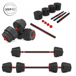 Sztangielki Sztanga Zestaw Kompozyt 40KG Hms SGP40