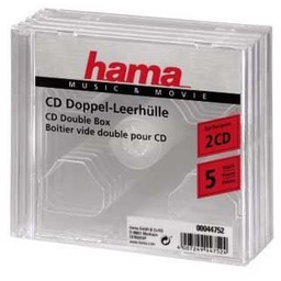 HAMA - Przezroczyste etui na 2 płyty CD