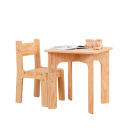 Smartwood Zestaw dla dzieci drewniany stolik + krzesełko