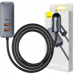 Baseus Ładowarka Rozdzielacz Samochodowy 4xUSB Qc