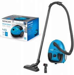 Cichy lekki odkurzacz workowy 850W 1,5L 79dB niebieski