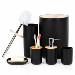 Zestaw Łazienkowy 6 el. Kubek Szczotka Wc Kosz