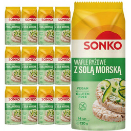 Sonko Classic Wafle ryżowe z solą morską 130