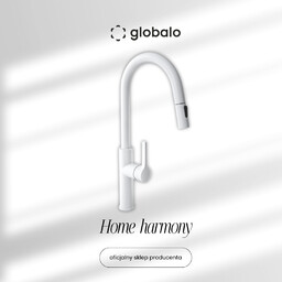 Bateria kuchenna z wyciąganą wylewką GLOBALO Divio White