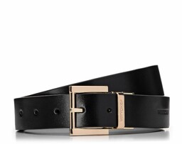 Damski pasek z kwadratową klamrą czarny