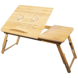 Edinos Bambusowy stolik pod laptopa z uchylnym blatem