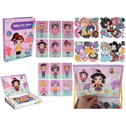 UKŁADANKA MAGNETYCZNA KSIĄŻKA PUZZLE POKAZ MODY UBIERANIE DZIEWCZYN