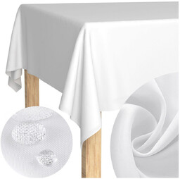 Obrus 120x220 Plamoodporny Klasyczny Savio Biały