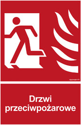 BC052 DRZWI PRZECIWPOŻAROWE LEWOSTRONNE, PN - PŁYTA PCV