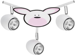 Lampa sufitowa Rubby 3xGU10 Max.50W Biały metal/Chromowany metal/Wielokolorowy