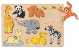 Goki, puzzle z uchwytami Zoo