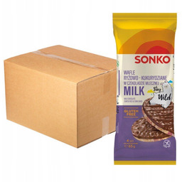 Sonko Wafle ryżowo-kukurydziane w czekoladzie mlecznej 65 g