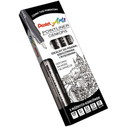 Zestaw cienkopisów kalibrowanych, Pointliner 5 szt., Pentel