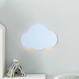 TK Lighting Lampa ścienna Cloud, niebieska, stal, światło