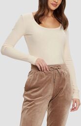 GUESS Beżowy damski longsleeve Colette